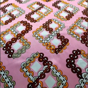 Vintage 60's Surah Twill geometric print fabric
